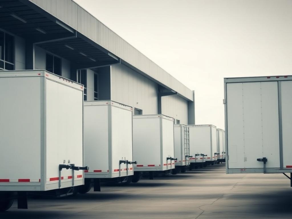 Cajas secas en andenes de un centro de distribución